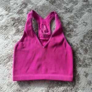 Free people athletica Magenta Ribbed Sports Bra